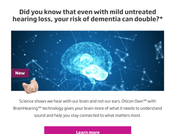 Oticon: Email, Paid Social, and SEM Copy,&nbsp;2022